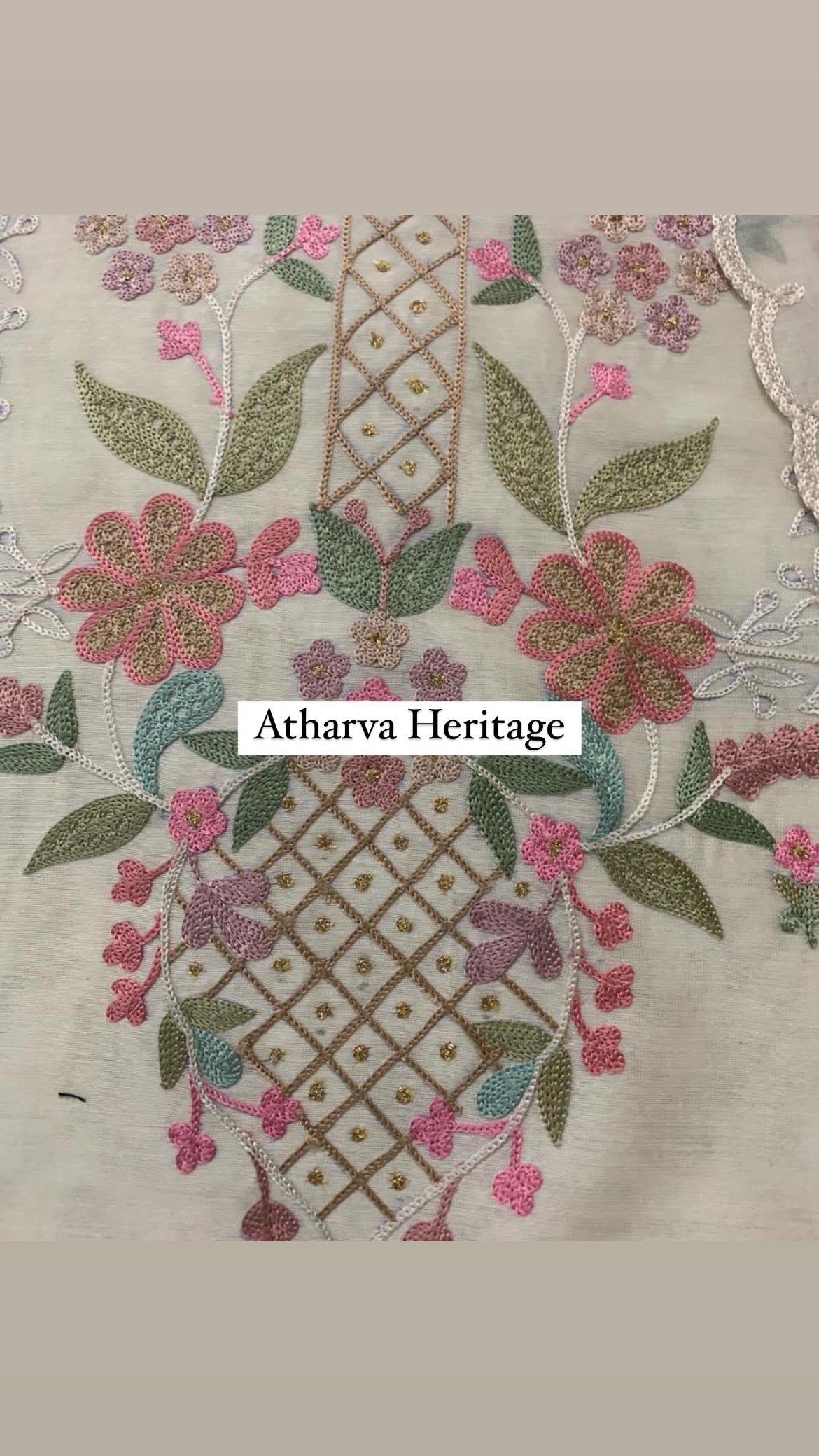 Atharva PURE CHANDER SILK KASHMIRI AARI SUIT CH1904
