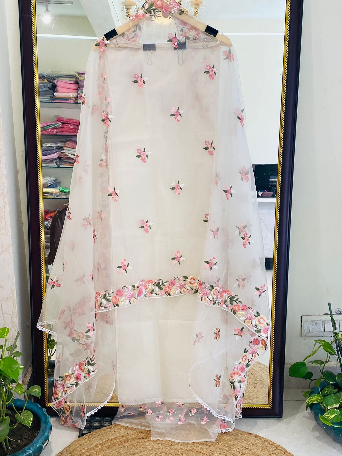 ATHARVA HERITAGE Sheer Luxury Pakistani unstitched Suit SLP004W Pearl white
