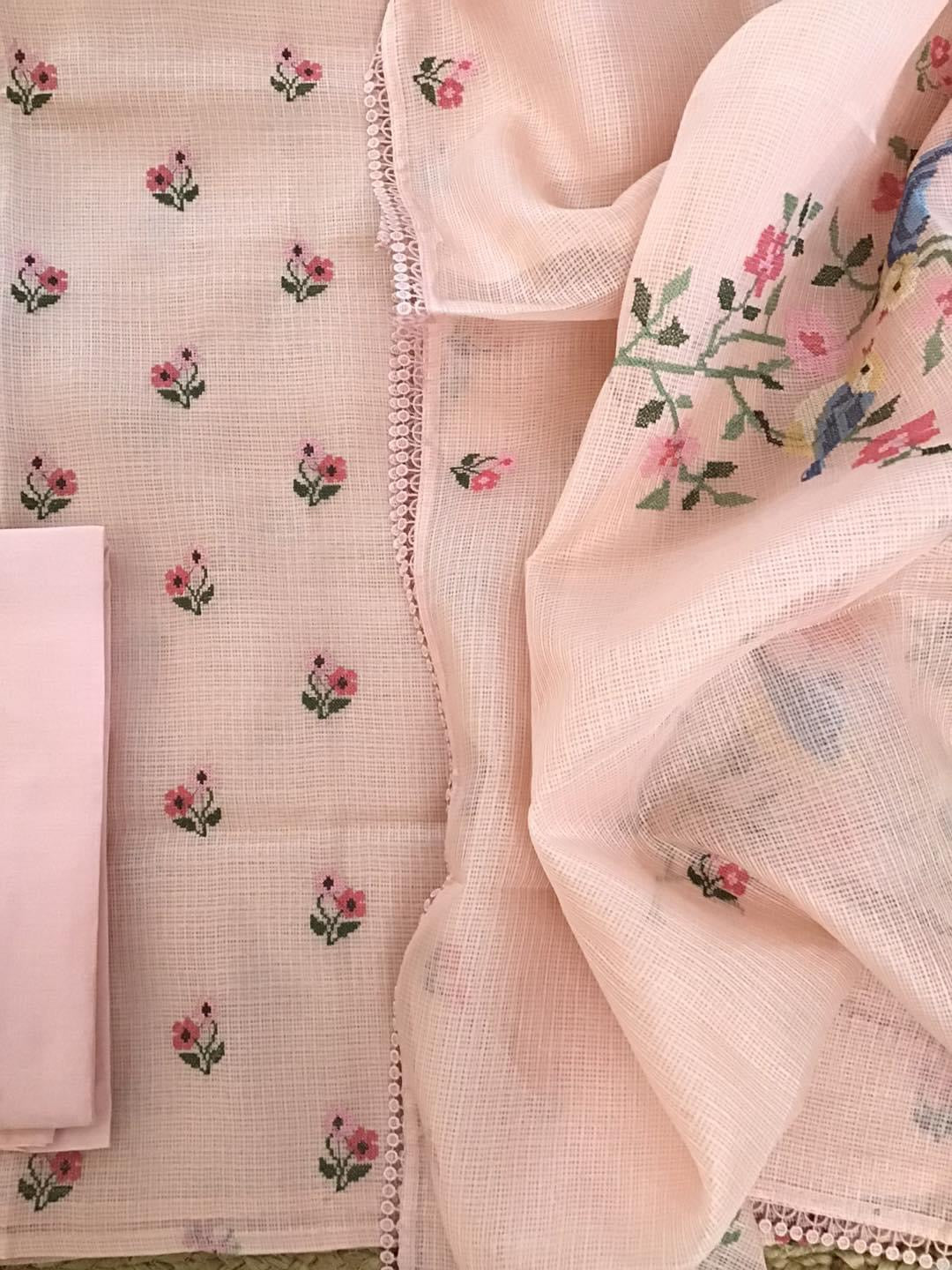 Atharva Embroidered Cotton Kota Salwar Kameez/Embroidery Kota Dupatta /Kota Embroidery Shirt /Cotton Chikankari Bottom- KK008