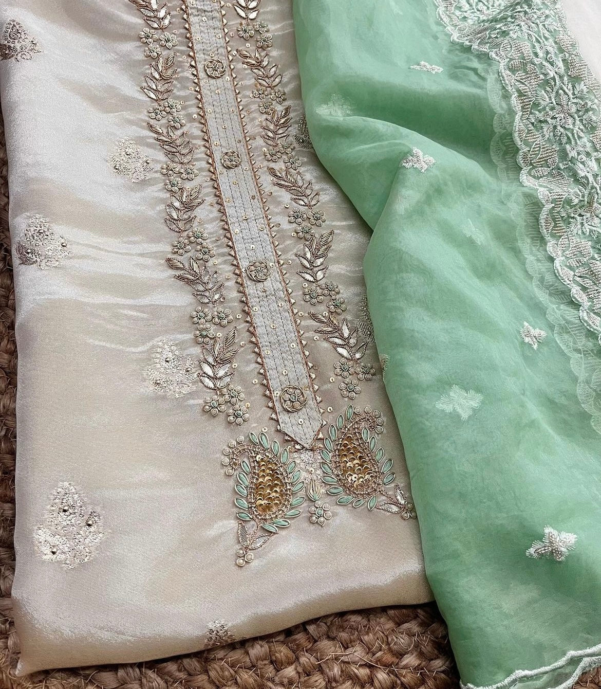 PURE CHANDERI SILK AND Pure Silk ORGANZA EDITS CHO00155