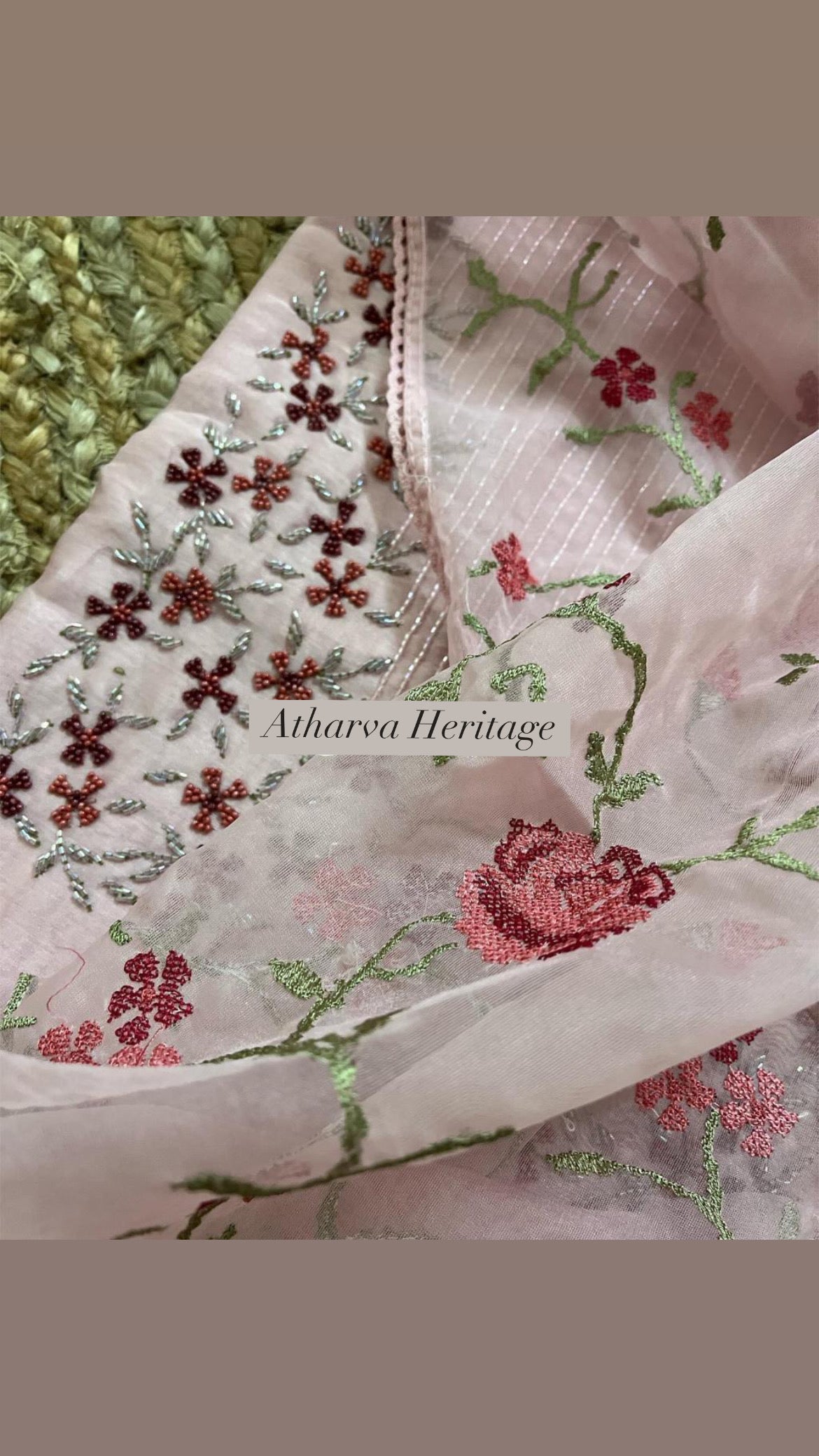 PURE CHANDERI SILK AND ORGANZA EDITS CHO0011
