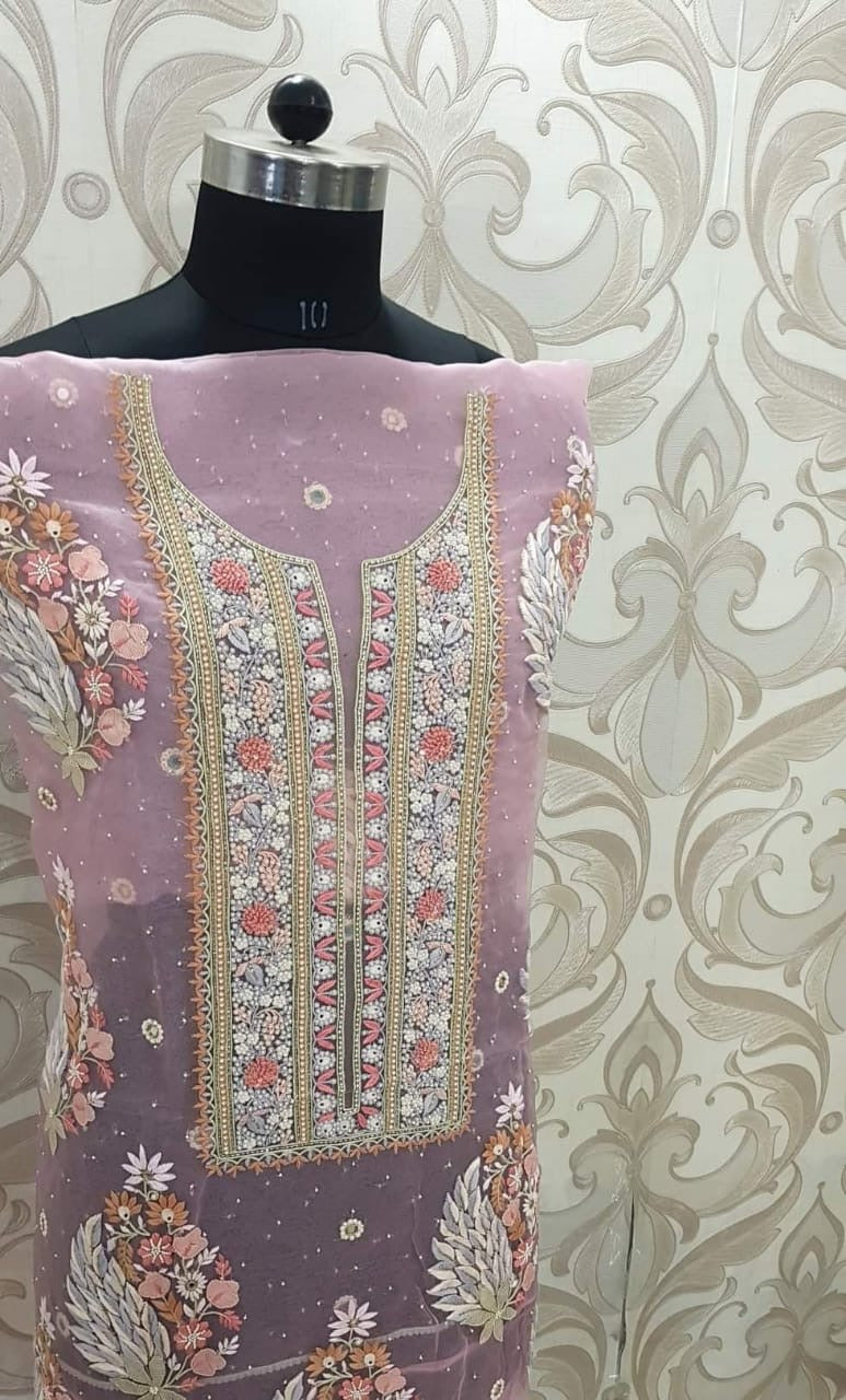 Atharva Heritage Sheer Luxury Premium Lucknowi Collection LUCK0103