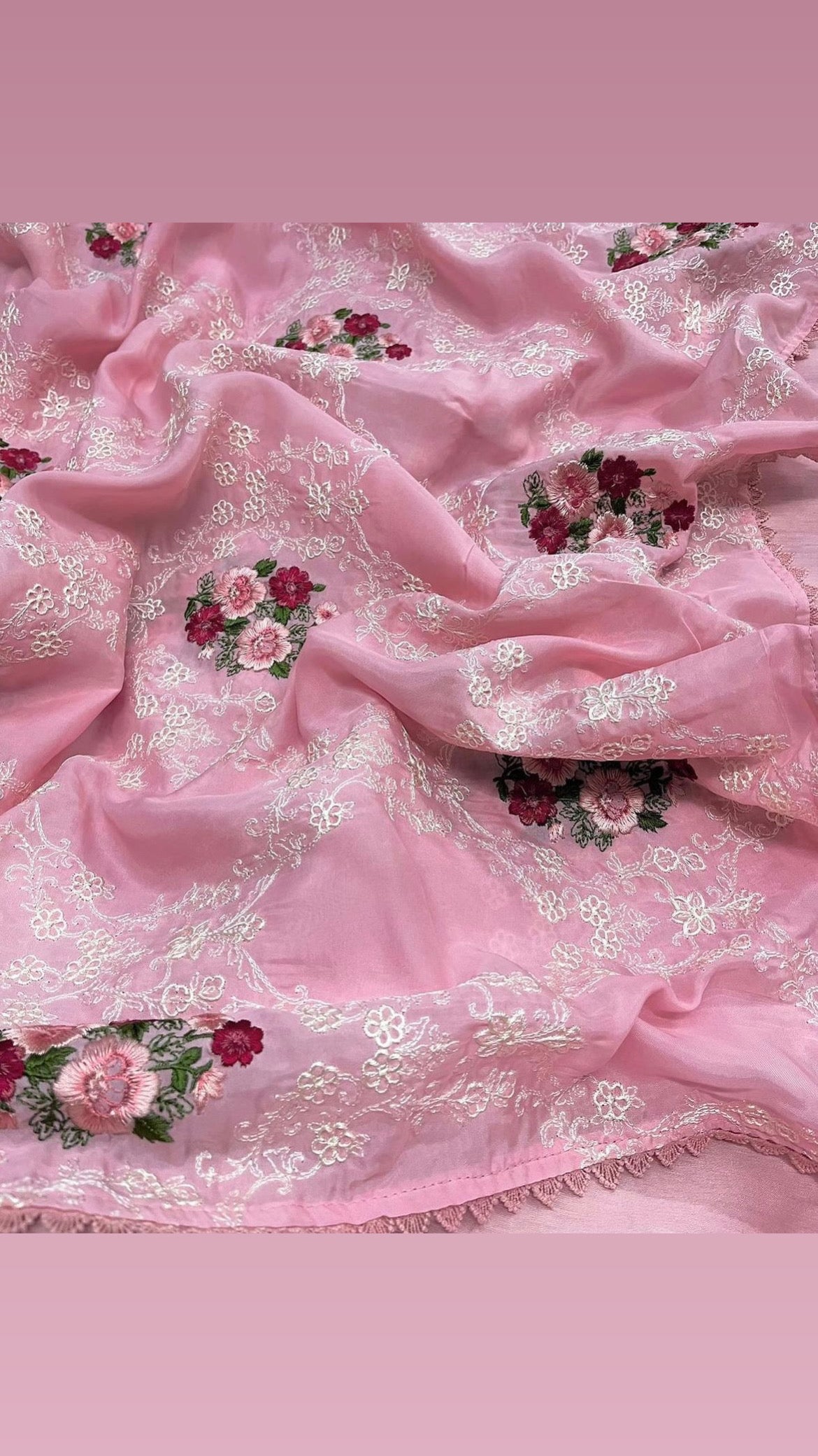 PURE CHANDERI SILK AND ORGANZA EDITS CHO009
