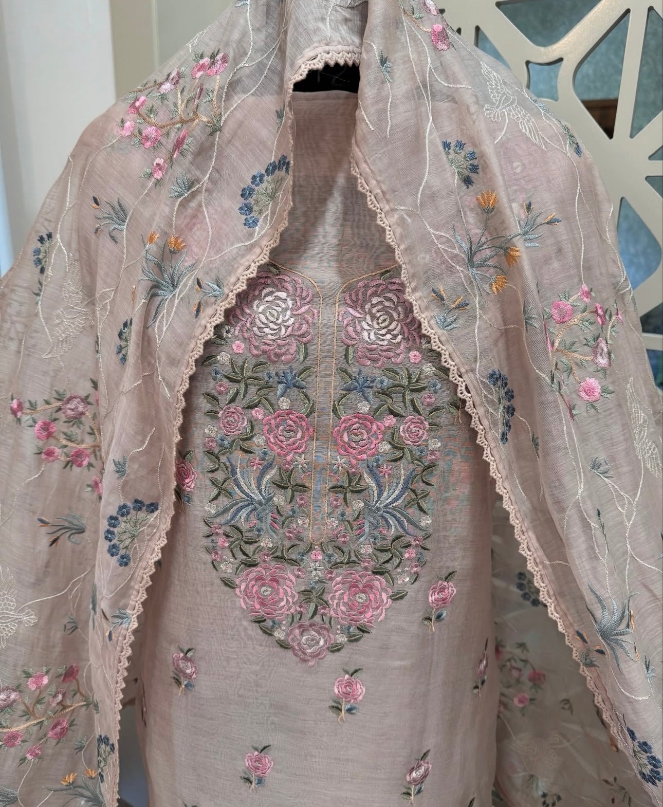 ATHARVA HERITAGE PURE MUL CHANDERI PARSI GARA SUIT MCH0072