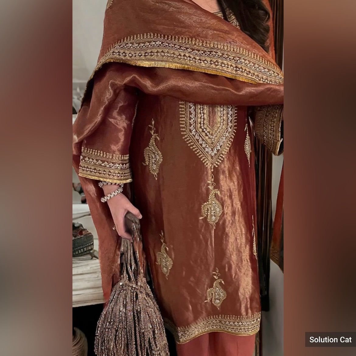 MAHARANI LUXURY TISSUE SILK SUIT MTC002