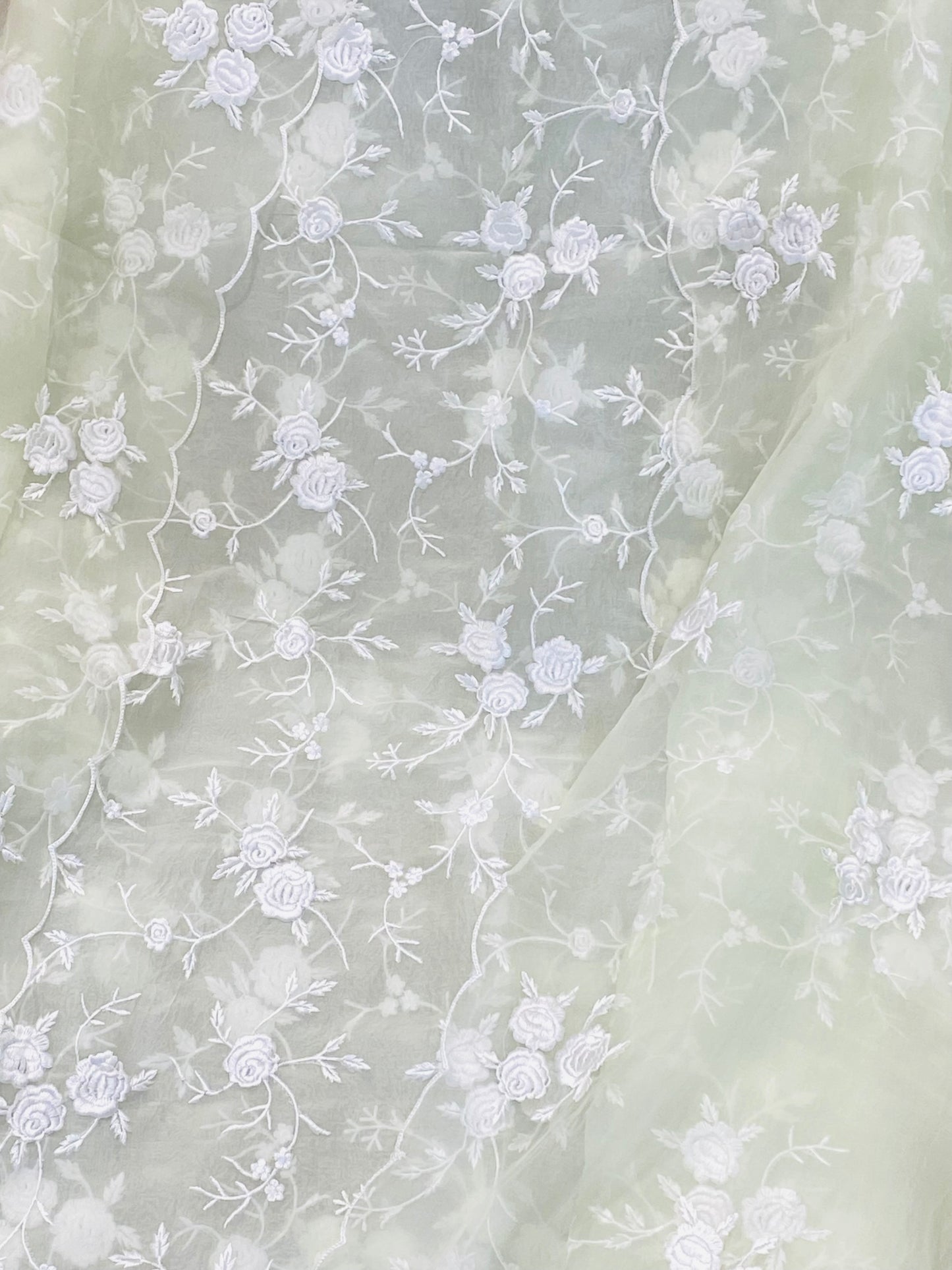 SHEER LUXURY PARSI GARA SUIT SHEER0099(C) Pastel Pista Green