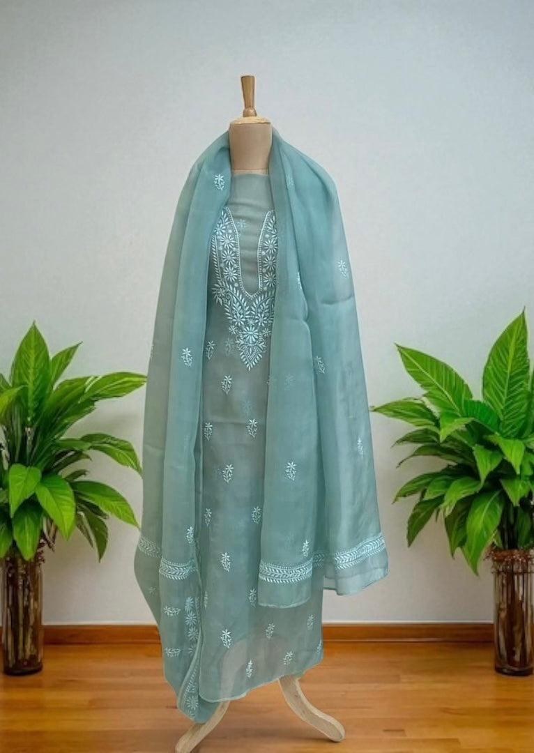 ATHARVA HERITAGE “Nazakat – Silk Organza Chikankari Elegance” Sheer00098