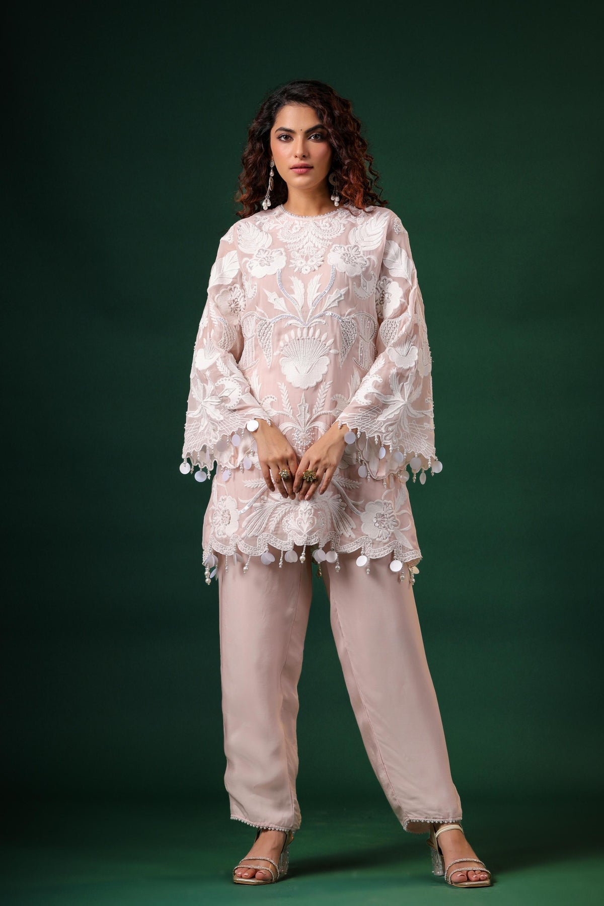 Sheer Luxury Ready to Wear Pakistani Coord Set With Pants/Farshi Salwar Sizes S To 7XL SLP008
