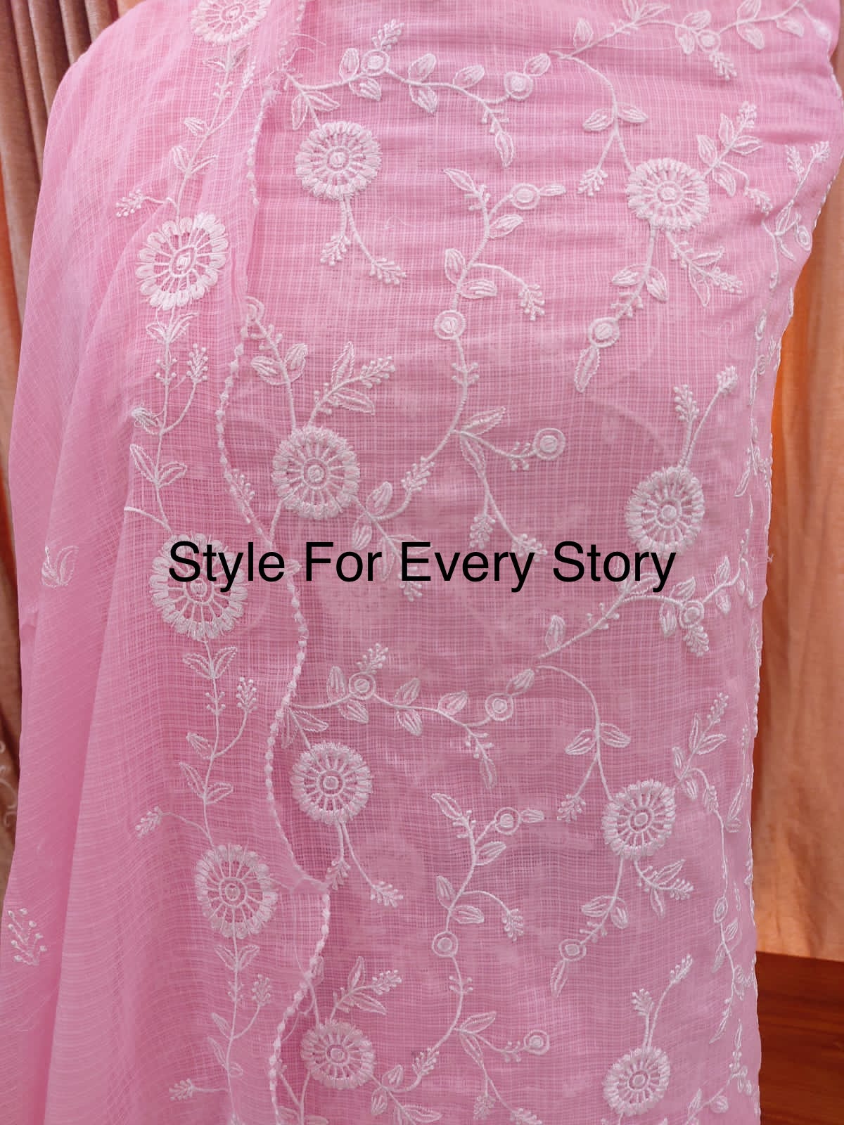Atharva Embroidered Cotton Kota Salwar Kameez/Embroidery Kota Dupatta /Kota Embroidery Shirt /Cotton Bottom- KK0084 PINK