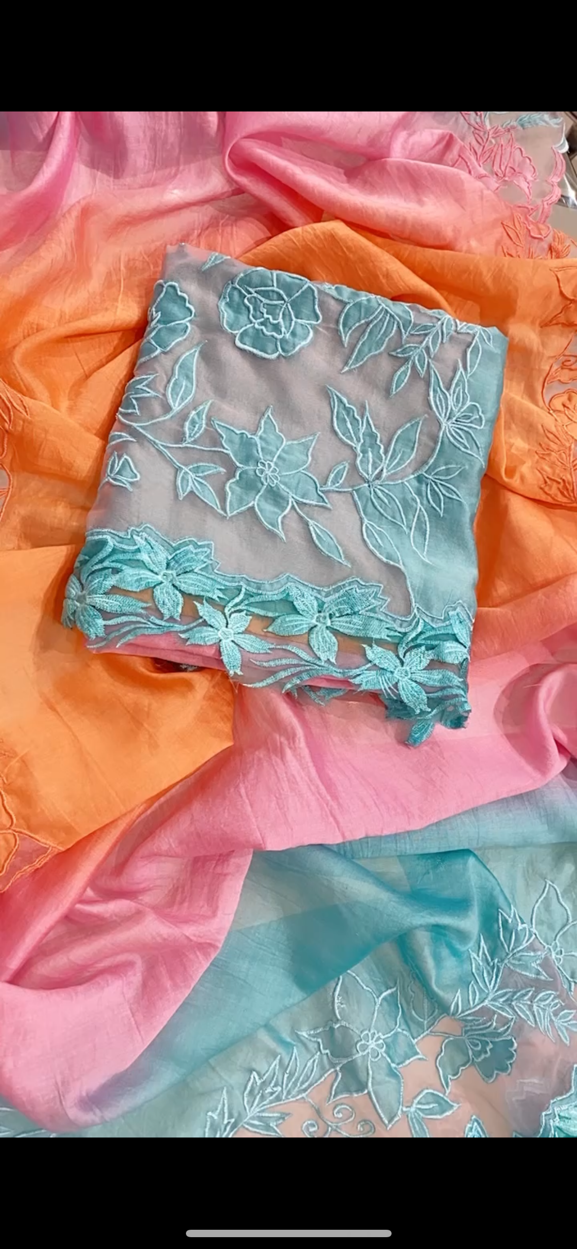 ATHARVA HERITAGE Applique Embroidery Salwar Kameez/Chanderi Cut-Work Shirt & Dupatta/Santoon Bottom/Custom Stitch Unstitch/Plazo/Pant/CUT8129