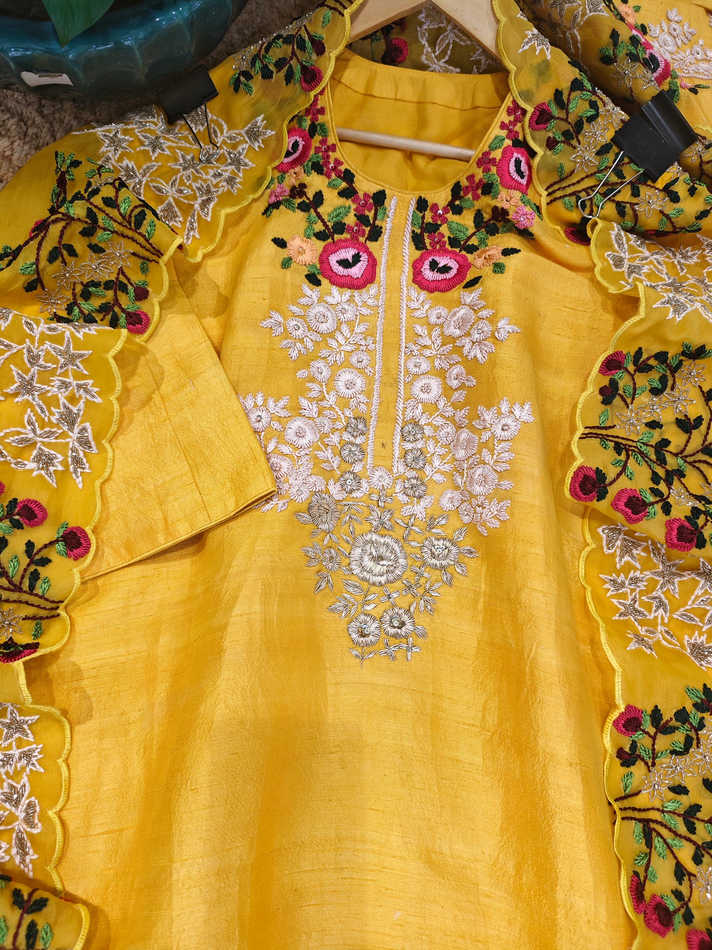 Atharva Heritage/pure Raw silk Pakistani Hand Embroidered Suit PRP003