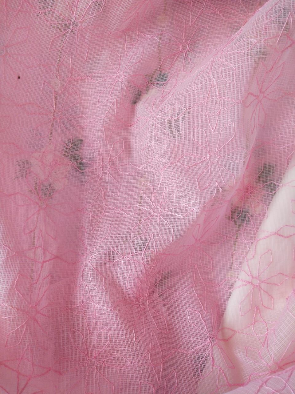 Atharva Embroidered Cotton Salwar Kameez/Embroidery Kota Dupatta /Cotton Embroidery Shirt/Cotton Chikankari Bottom- CK007 PINK