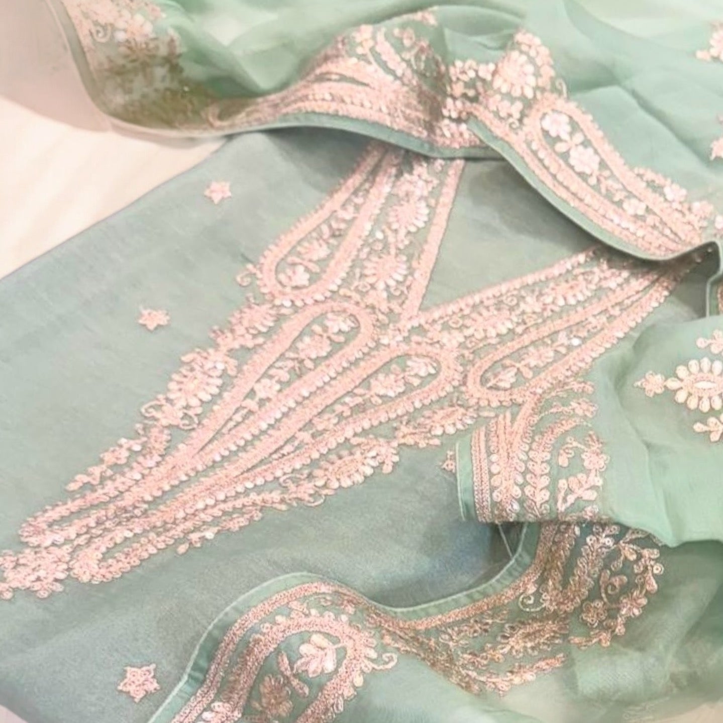 MAHARANI LUXURY Pure Tissue Banarasi CHANDERI SILK SUIT MCCH0016