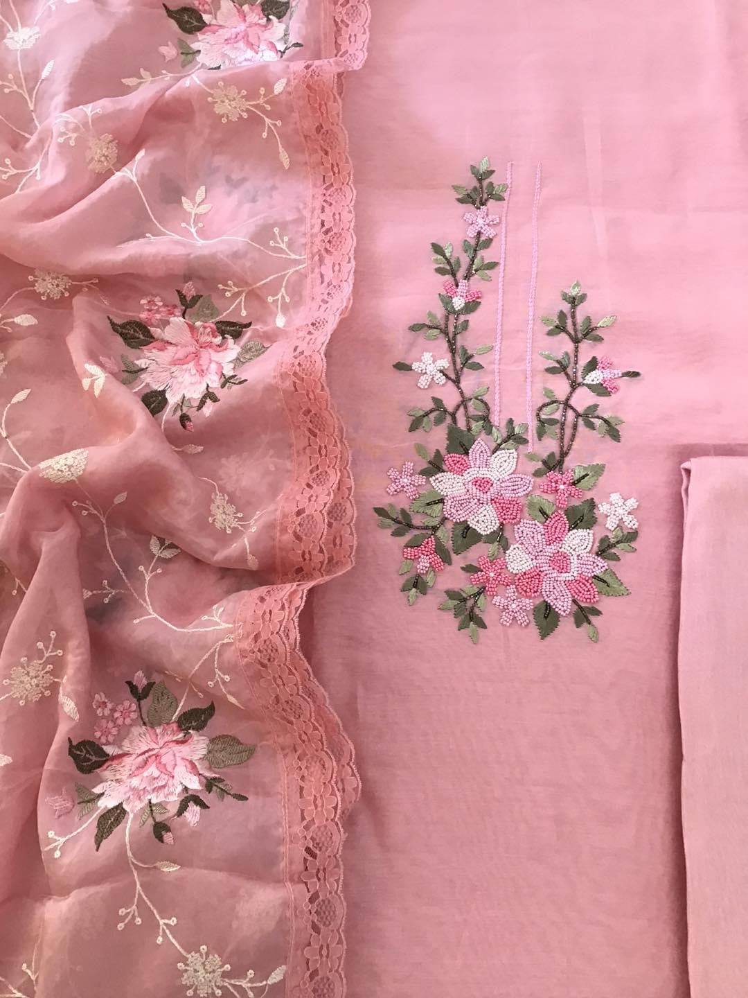 PURE CHANDERI SILK AND ORGANZA EDITS CHO008