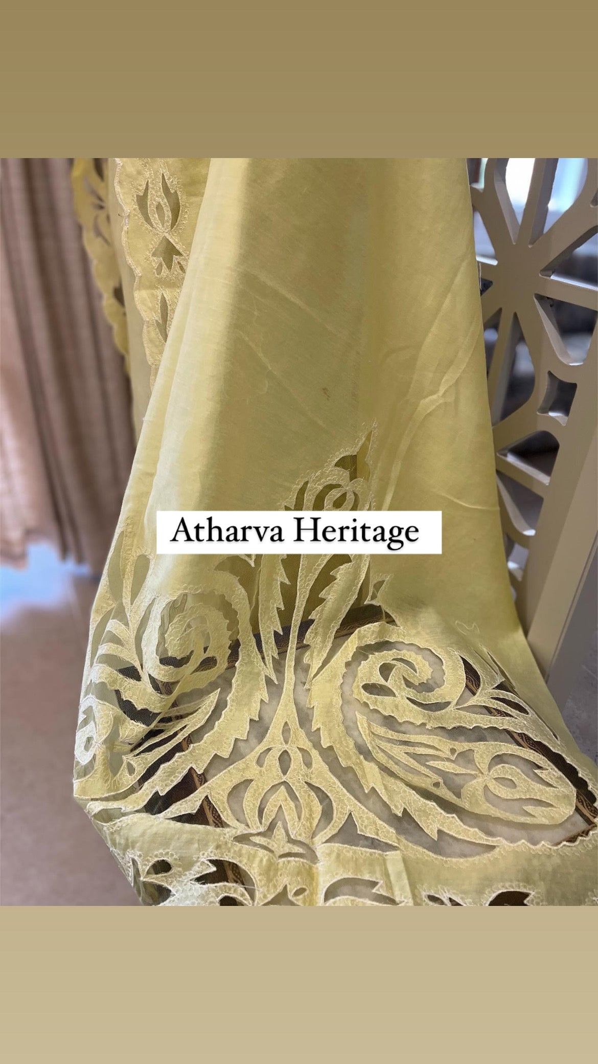 ATHARVA Hand Applique /Cutwork Embroidery Salwar Kameez/Chanderi Silk 70 Gram Cut-Work Shirt & Dupatta/Santoon Bottom/Custom Stitch Unstitch/Plazo/Pant/ CUT8044(B)