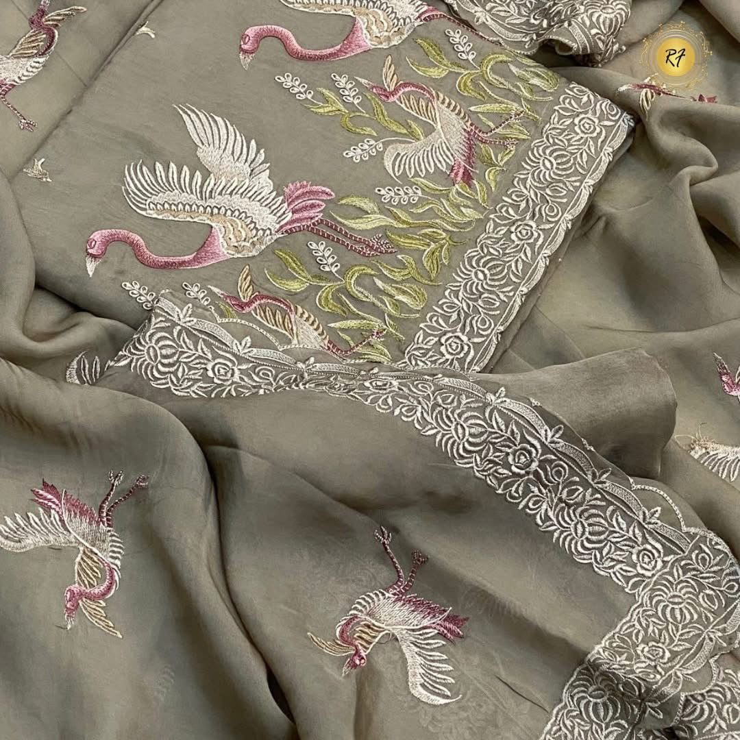 PURE MUL CHANDERI PARSI GARA SUIT MCH007(A)