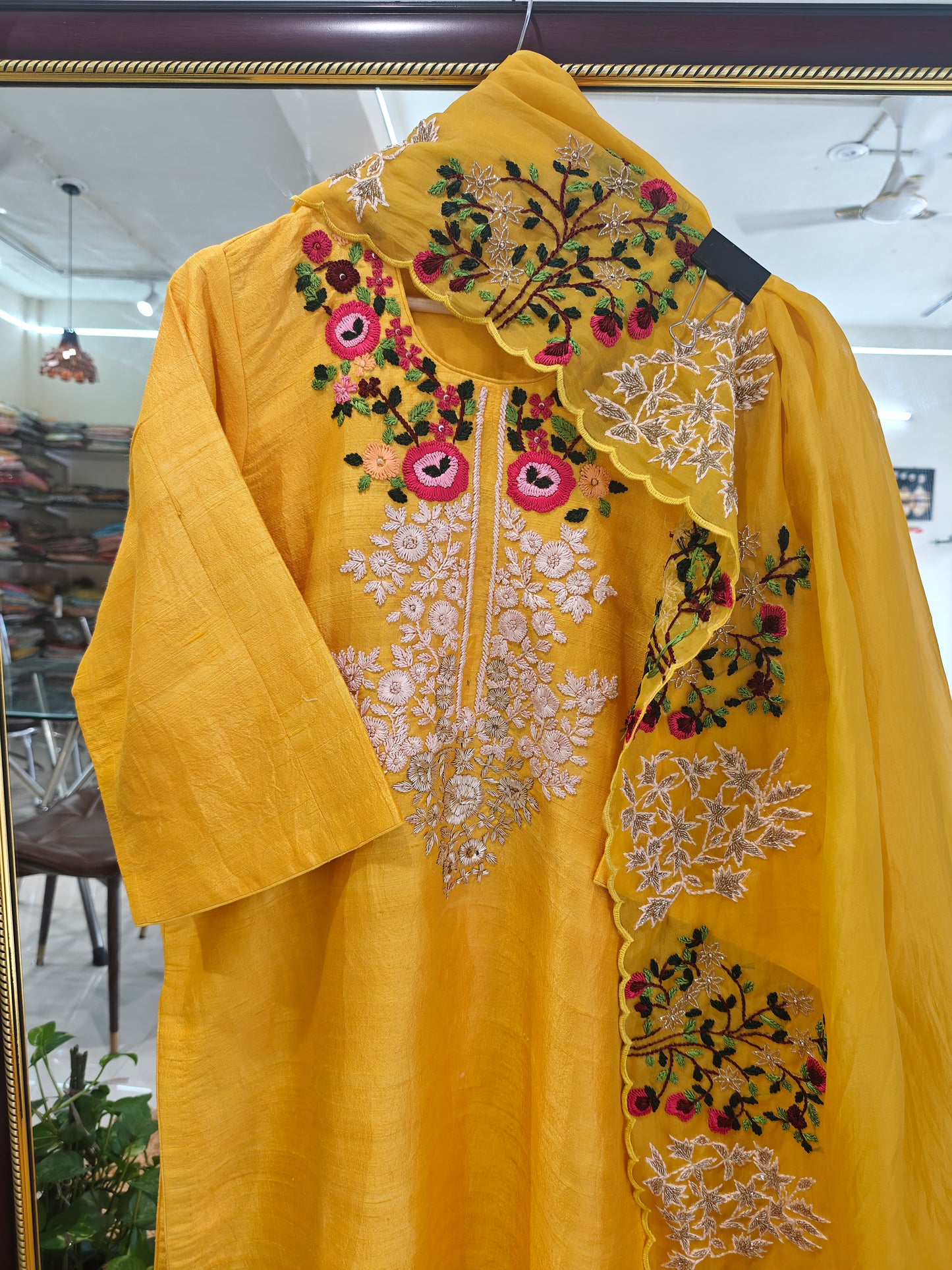 Atharva Heritage/pure Raw silk Pakistani Hand Embroidered Suit PRP003