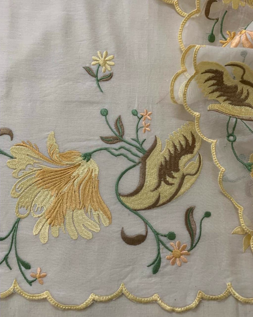 PURE CHANDER SILK PARSI GARA SUIT CH5415 BEIGE