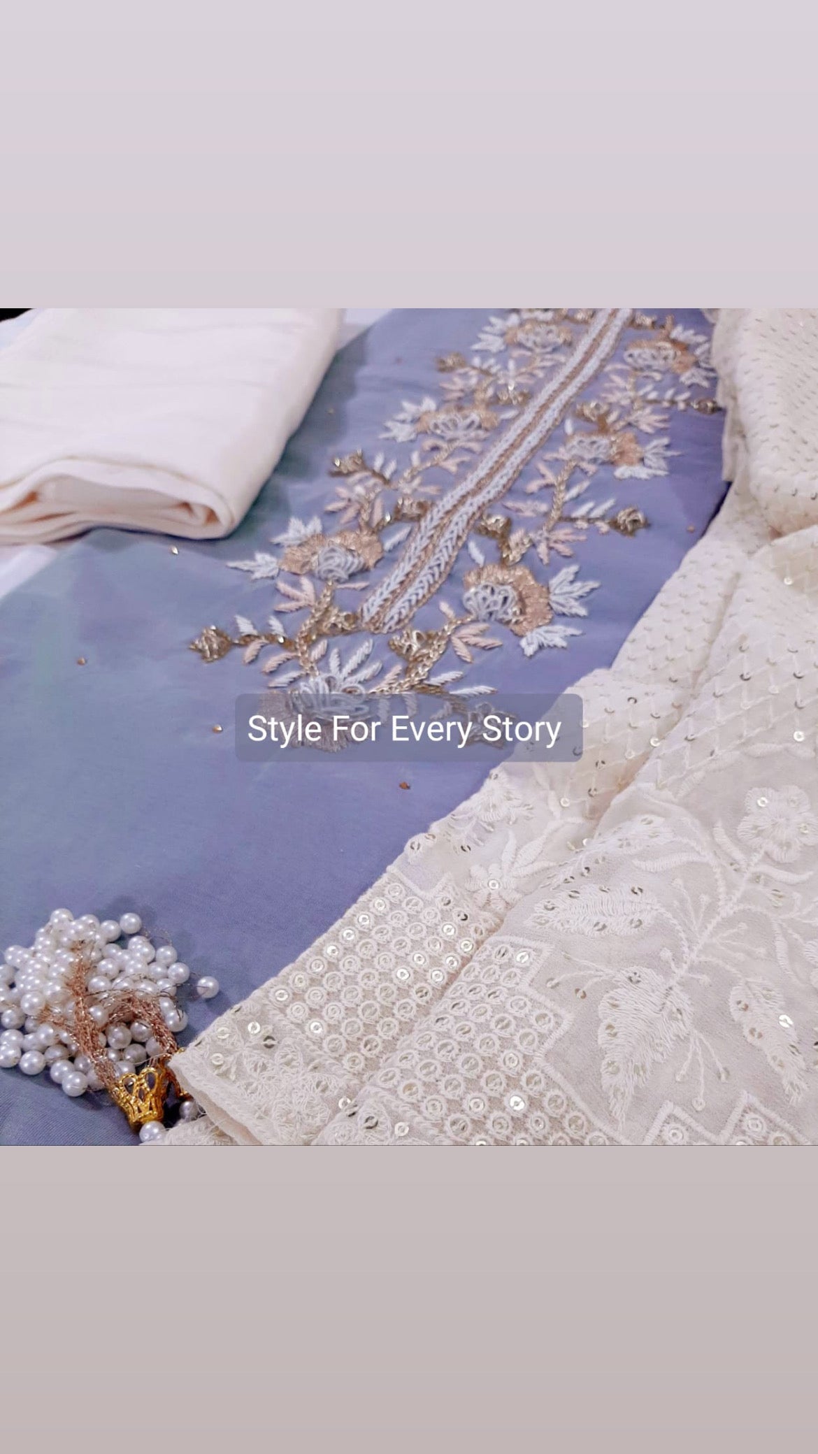 ATHARVA Hand Embroidered Salwar Kameez Chanderi Shirt/Lucknowi Georgette Dupatta/Custom Stitch Unstitch/Custom Anarkali/CH18015