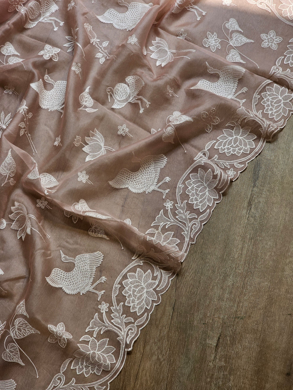 Atharva Heritage "Flamingo Fantasy: Pure Silk Organza Luxury Saree"SO0521