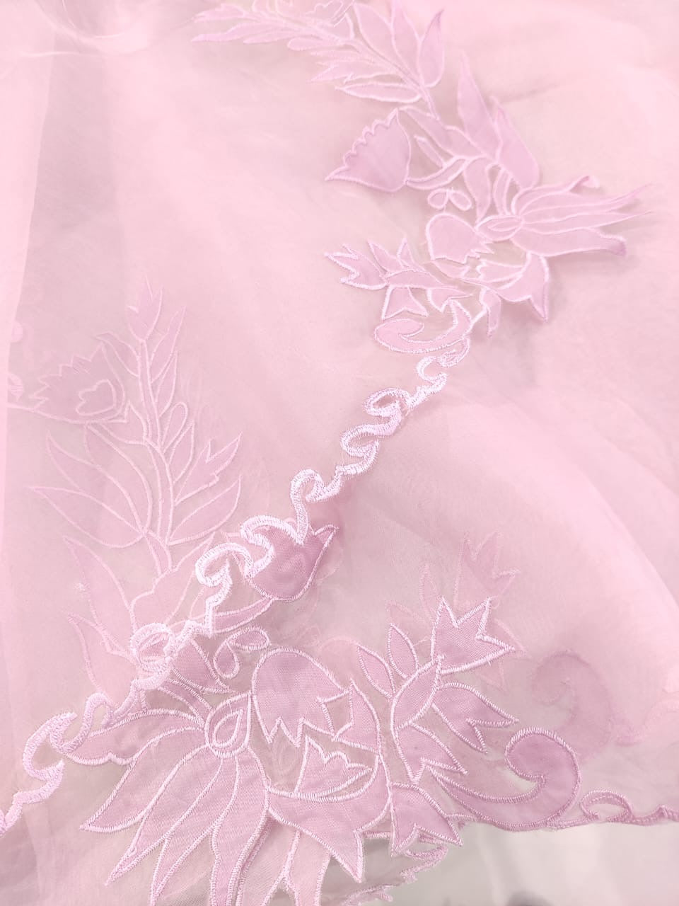 ATHARVA HERITAGE Sheer Luxury Pakistani Appliqué Suit PL002 Powder