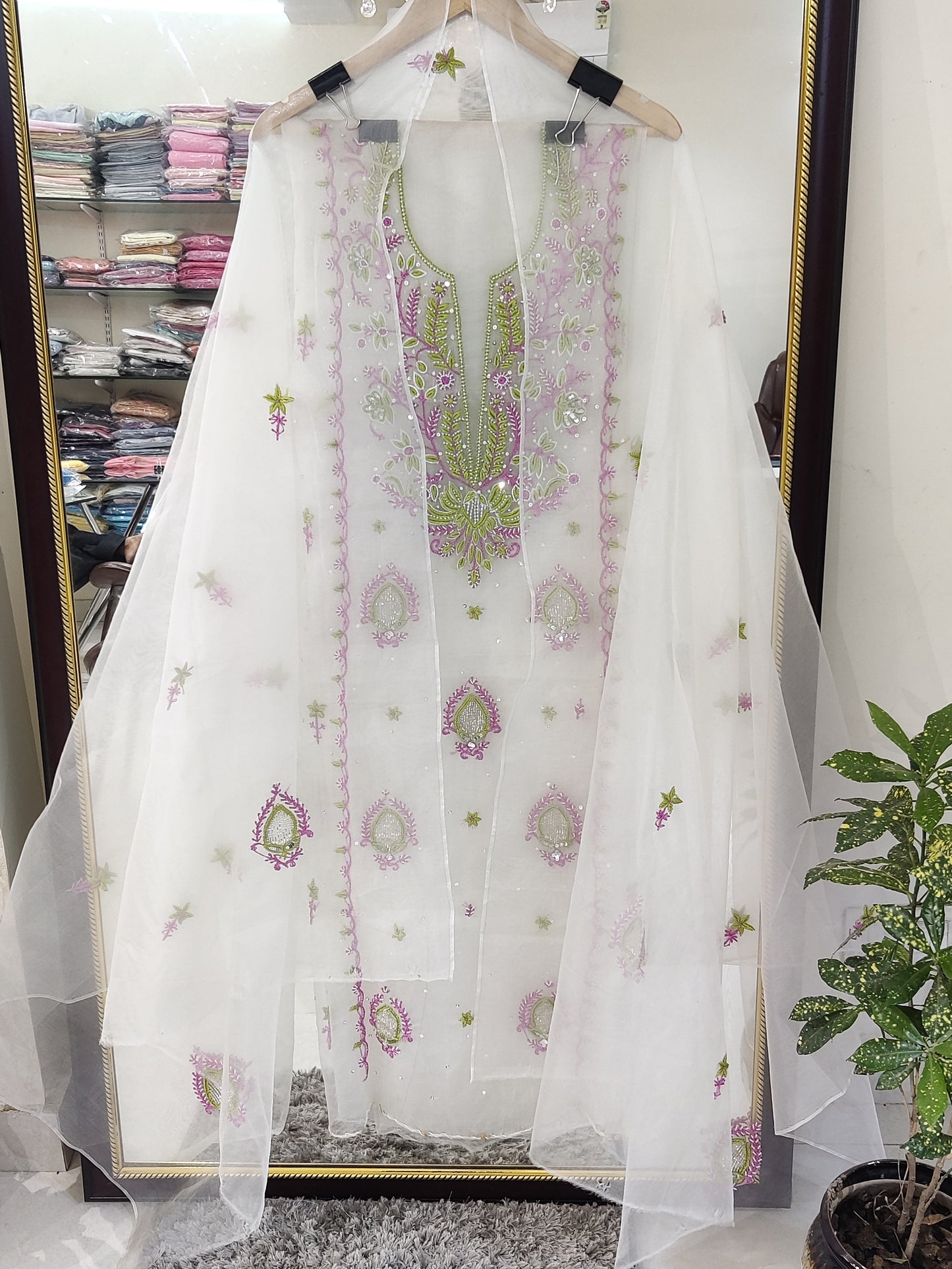 Atharva Heritage Sheer Luxury Premium Lucknowi Collection LUCK0102