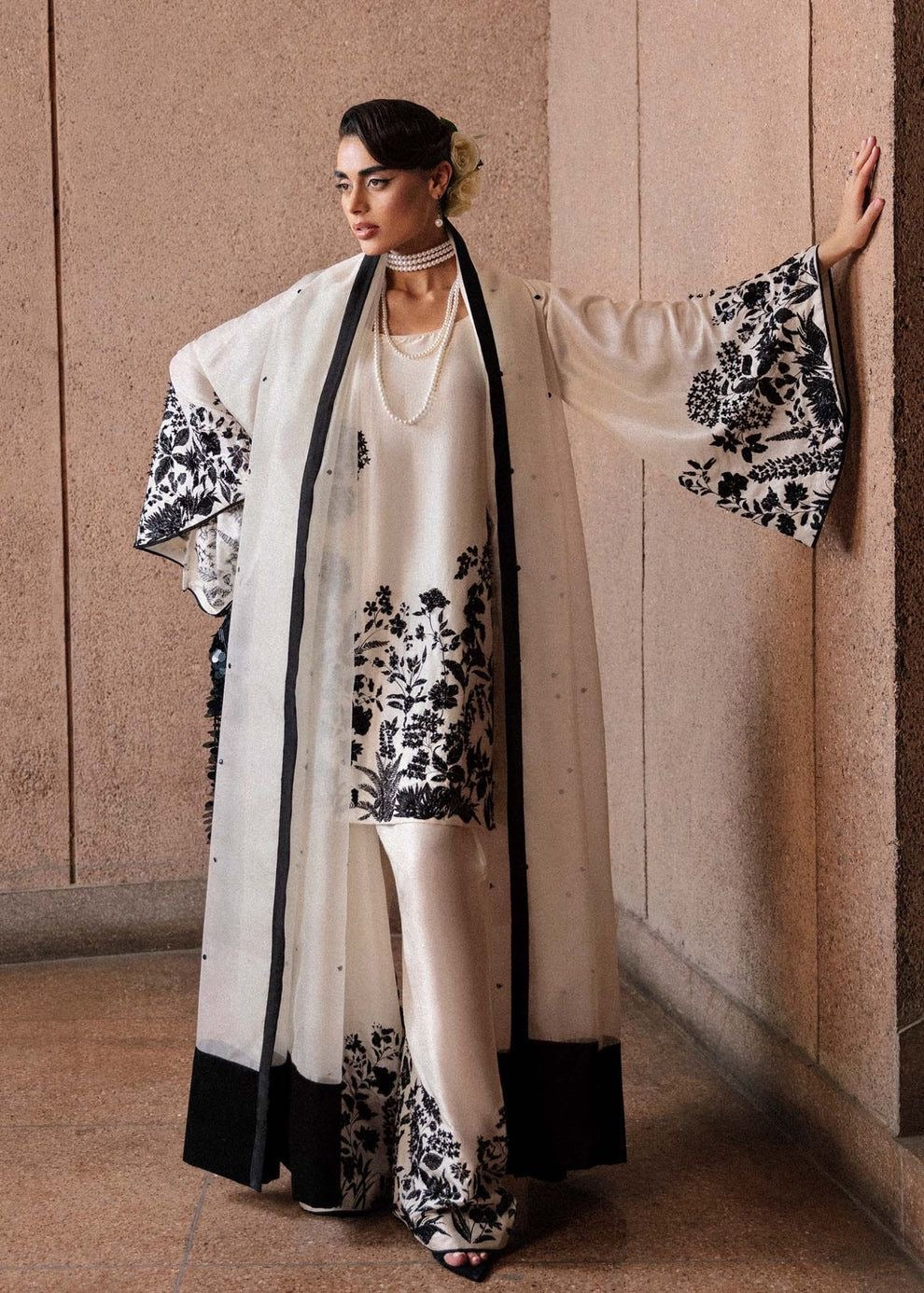 ATHARVA HERITAGE Pure Handloom Silk Suit with Beautiful Parsi Gara embroidered Pakistani Suit~✨🌼 RSO0012