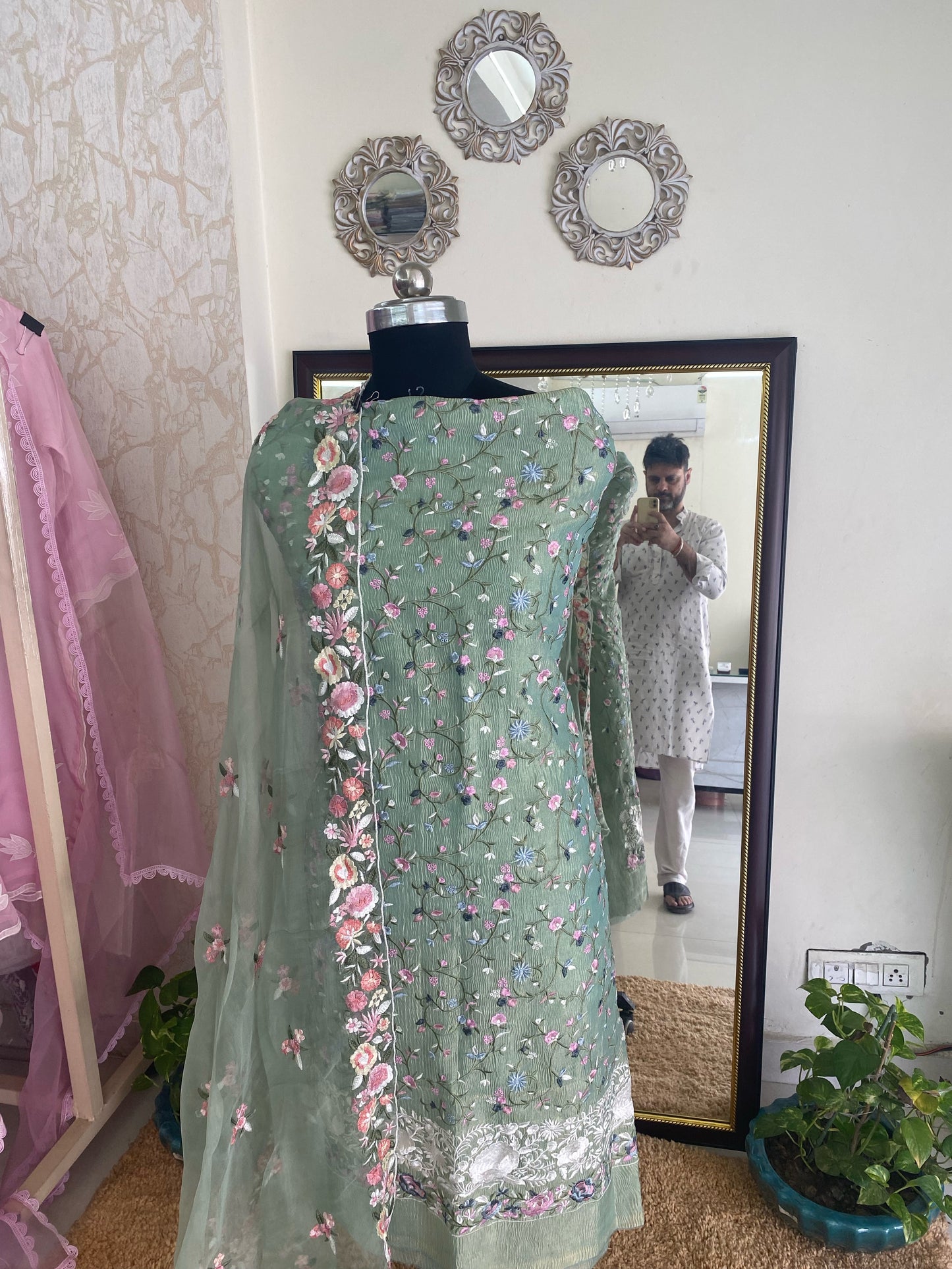 MAHARANI LUXURY Pure Crush TISSUE SILK SUIT MTC00521