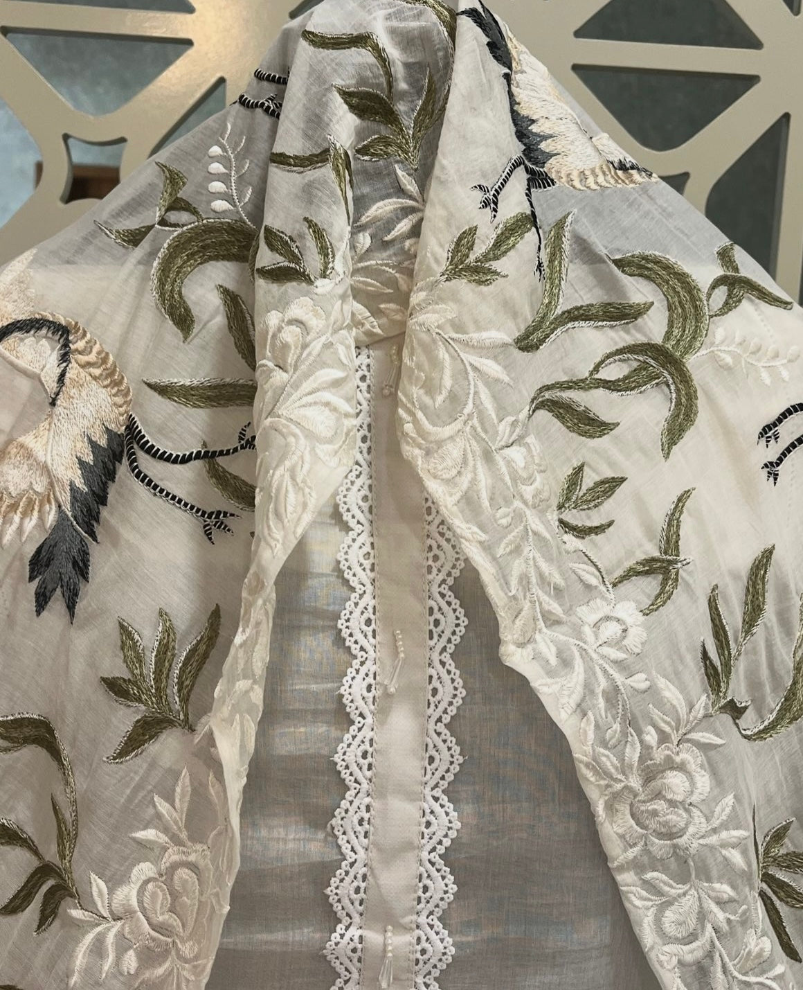 PURE MUL CHANDERI SILK PARSI GARA SUIT MCH007