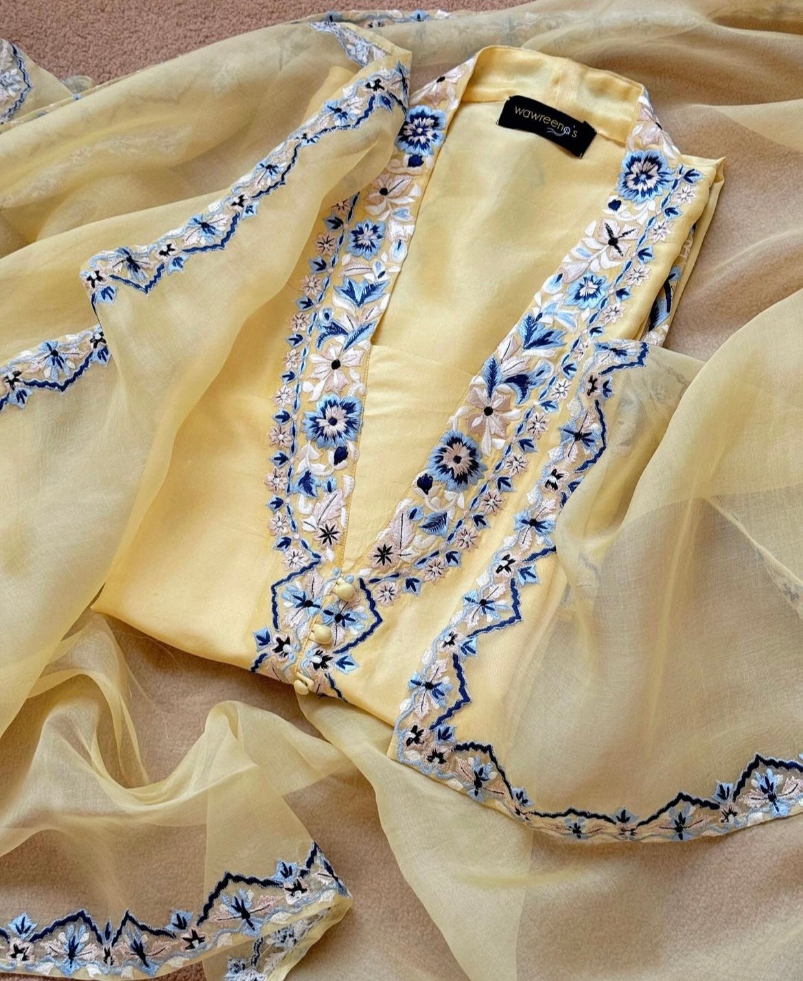 Pure Handwoven Chanderi silk Pakistani suit PRP004