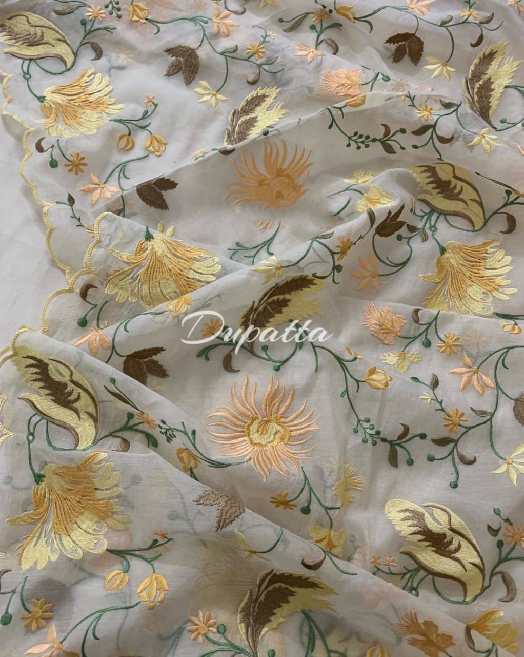 PURE CHANDER SILK PARSI GARA SUIT CH5415 BEIGE