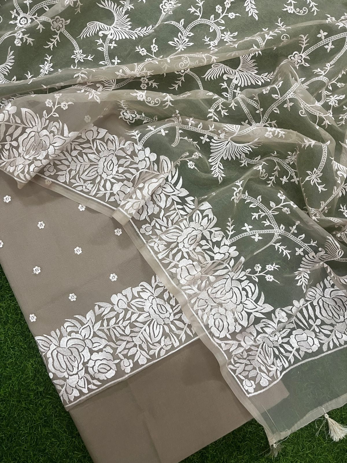 PURE CHANDERI SILK AND ORGANZA EDITS CHO005