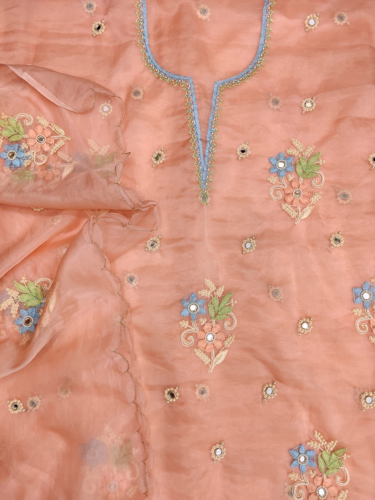 ATHARVA HERITAGE “NOOR” – Silk Organza Regalia Chikankari Elegance” Sheer000115