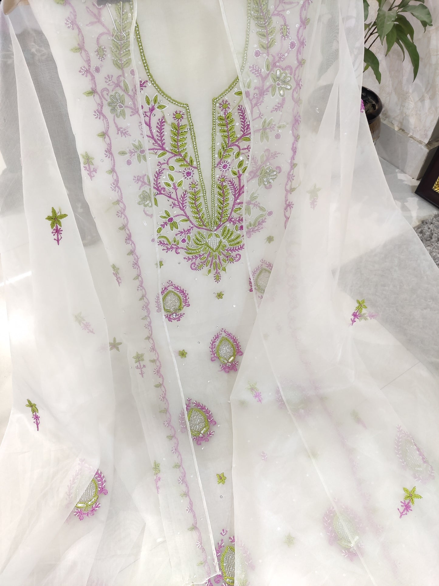 Atharva Heritage Sheer Luxury Premium Lucknowi Collection LUCK0102