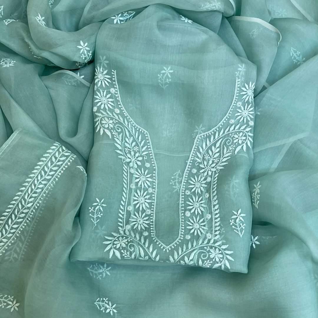 ATHARVA HERITAGE “Nazakat – Silk Organza Chikankari Elegance” Sheer00098