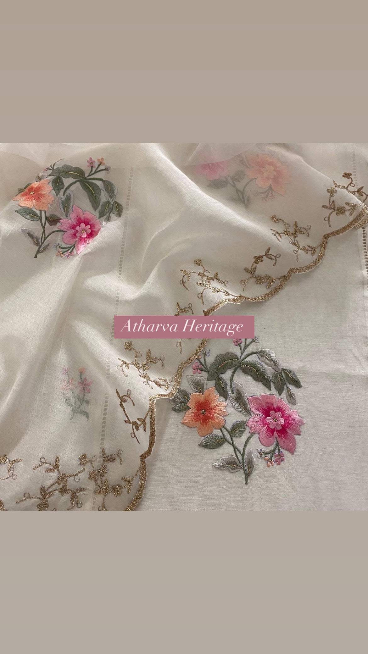 Atharva PURE CHANDER SILK Parsi Gara  SUIT CH1755