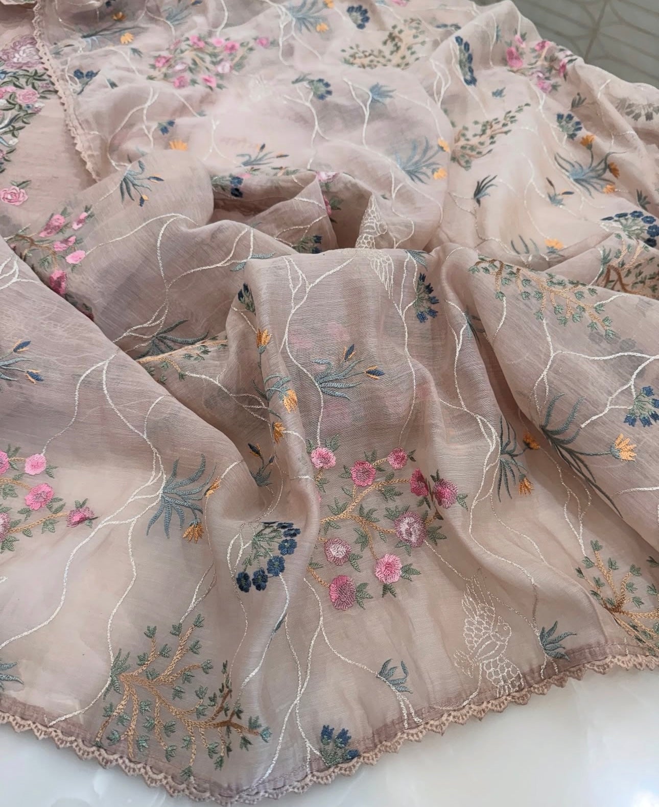 PURE MUL CHANDERI PARSI GARA SUIT MCH0072