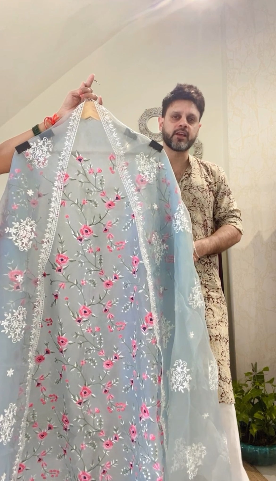 SHEER LUXURY PARSI GARA SUIT SHEER00416 English Grey