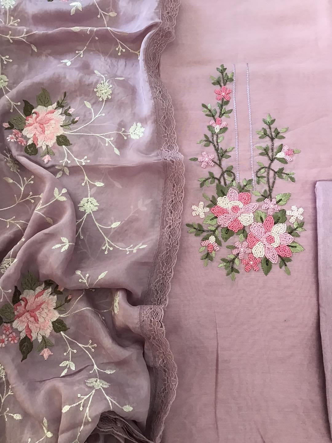 PURE CHANDERI SILK AND ORGANZA EDITS CHO008