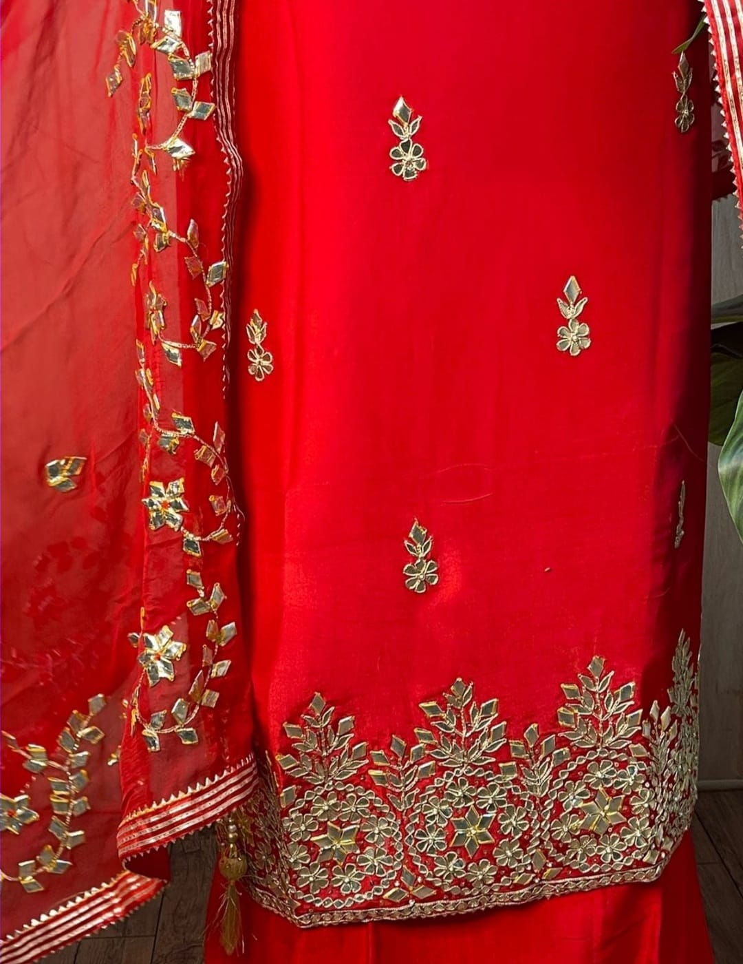 Atharva Heritage Radiant Red Georgette Suit Set – Festive & Wedding Edition