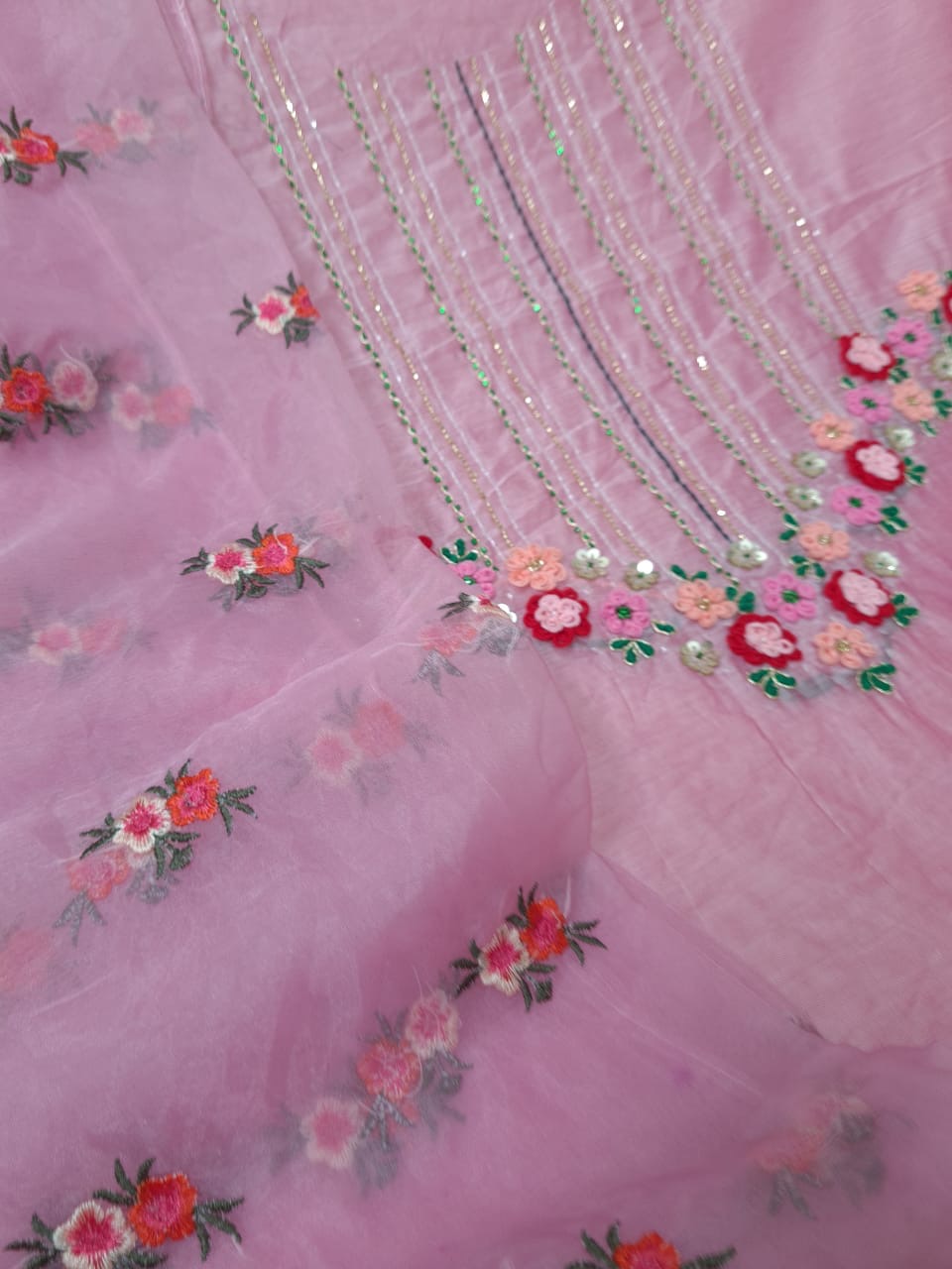 PURE CHANDERI SILK AND Pure Silk ORGANZA EDITS CHO00154