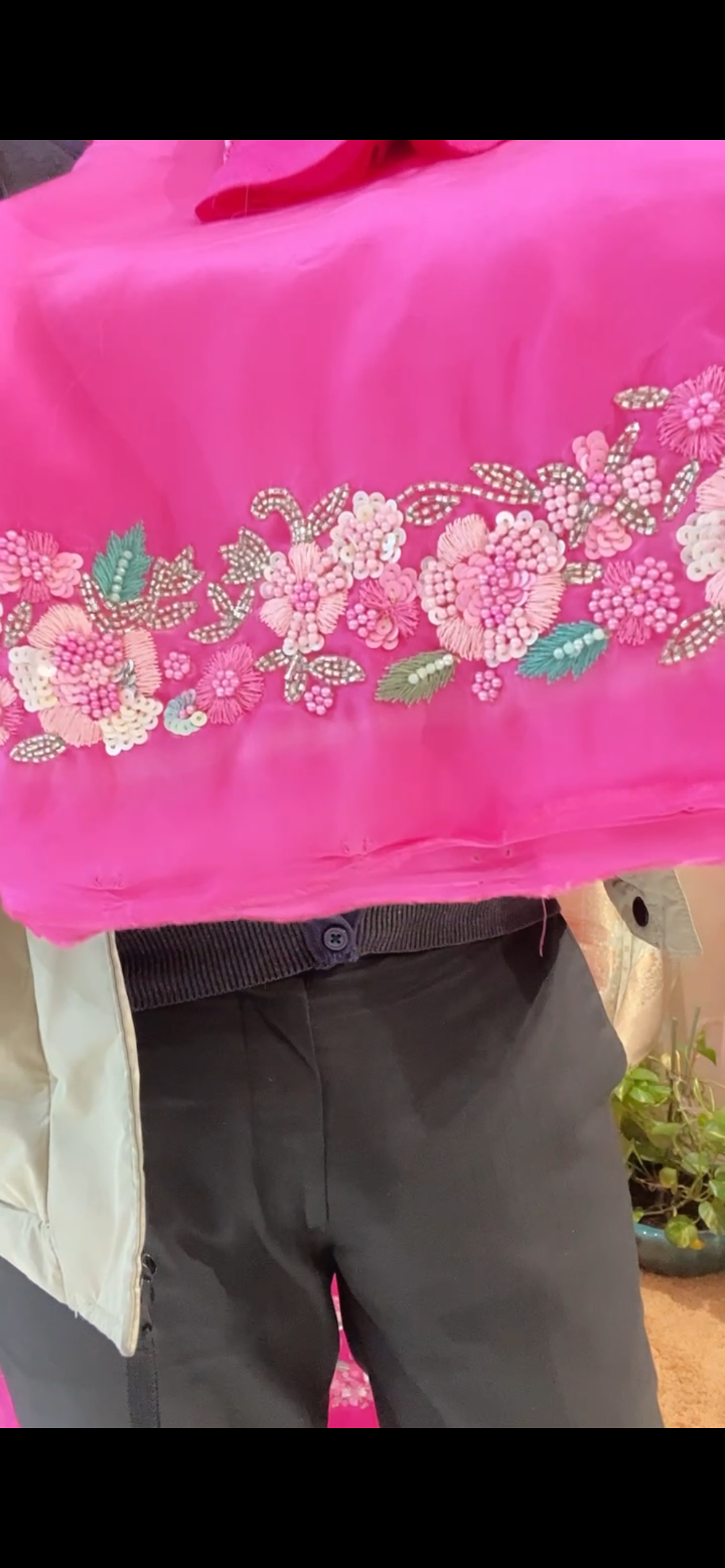 Atharva Heritage stunning Crepe Silk 80 Gram Kurta with Pure Silk Organza Hand Embroidered Dupatta SG0051