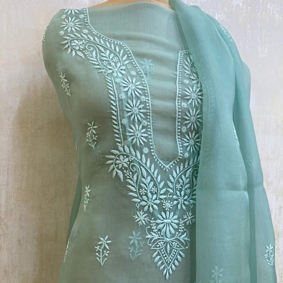 ATHARVA HERITAGE “Nazakat – Silk Organza Chikankari Elegance” Sheer00098