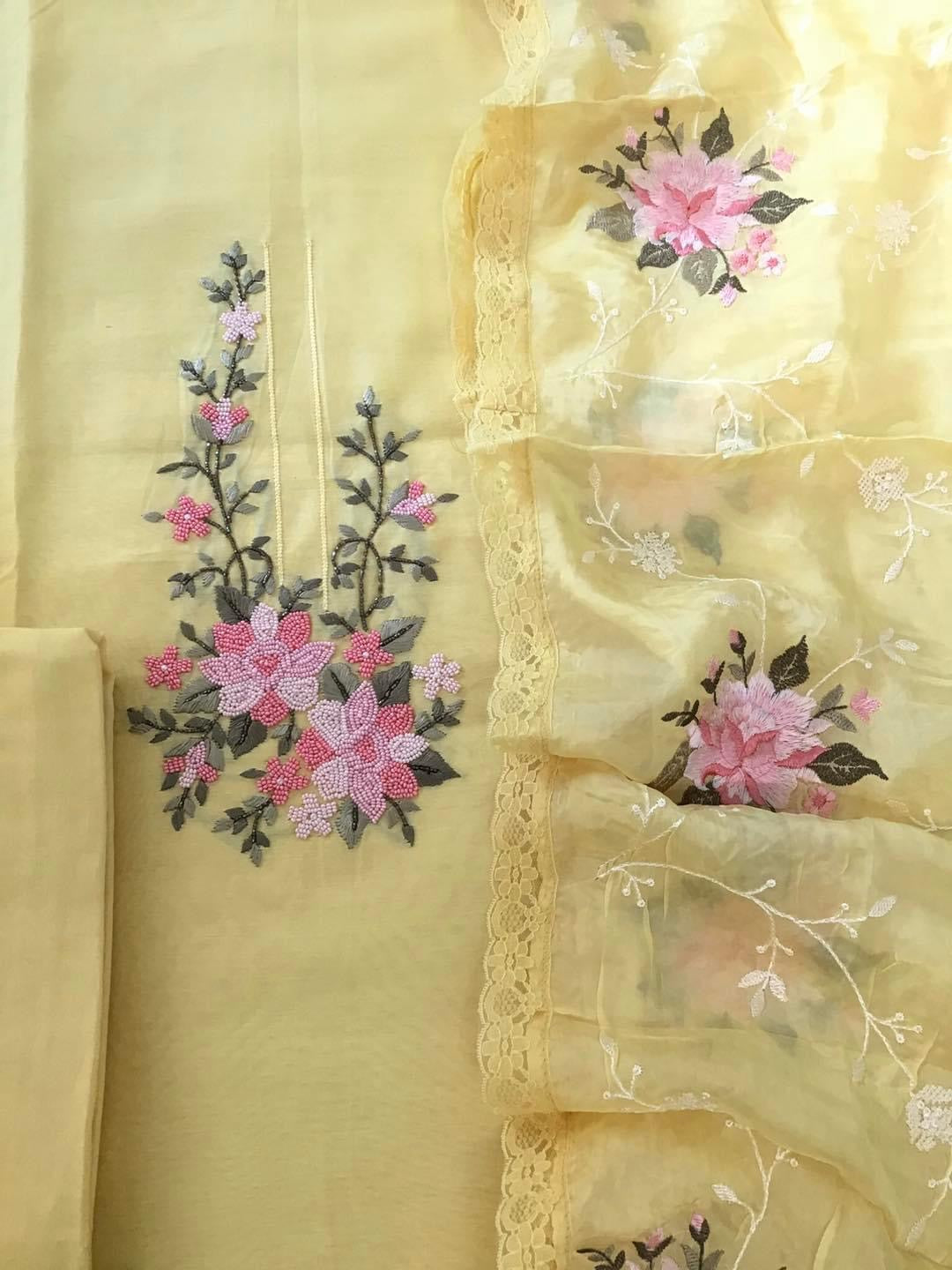 PURE CHANDERI SILK AND ORGANZA EDITS CHO008