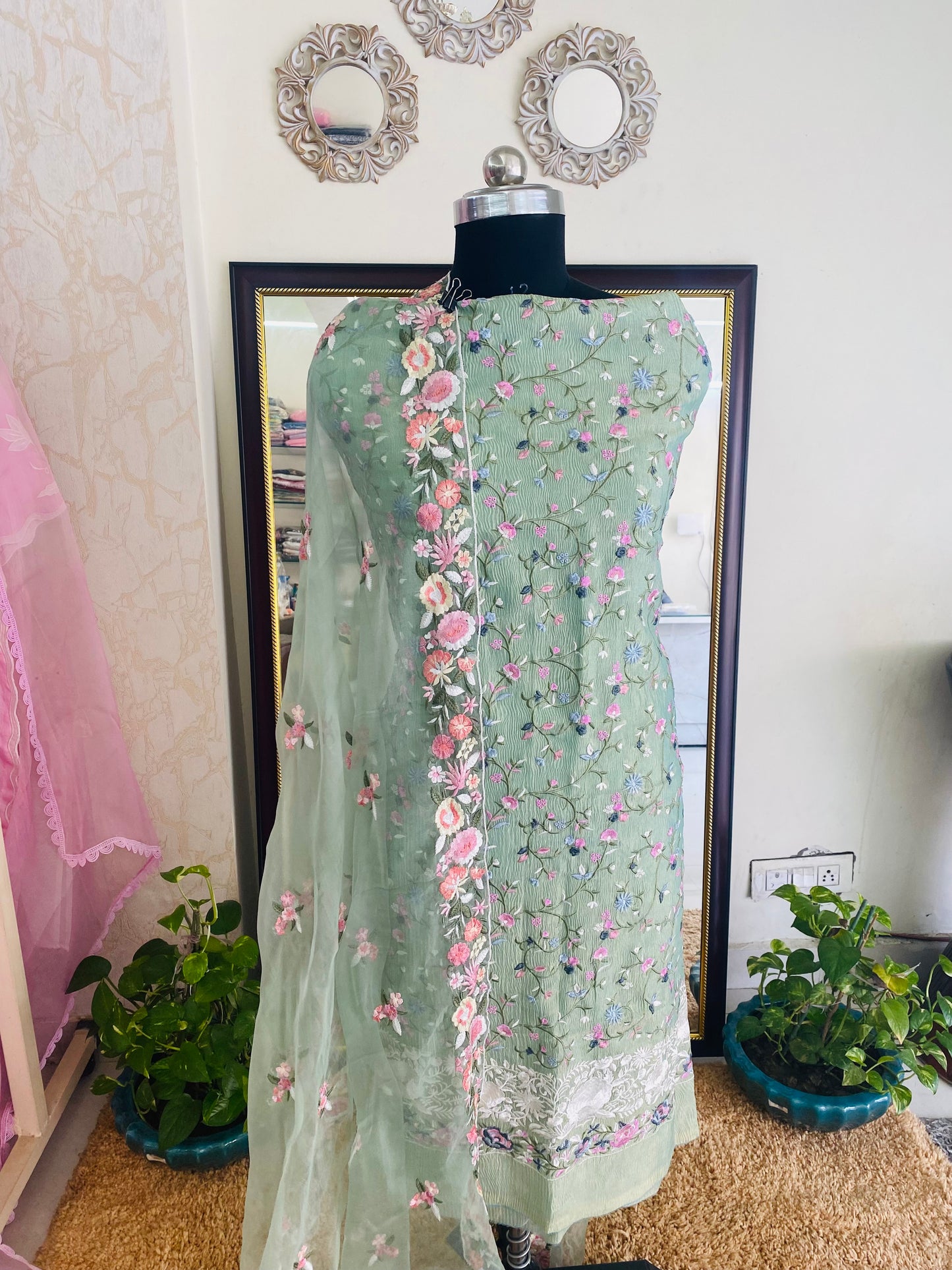 MAHARANI LUXURY Pure Crush TISSUE SILK SUIT MTC00521
