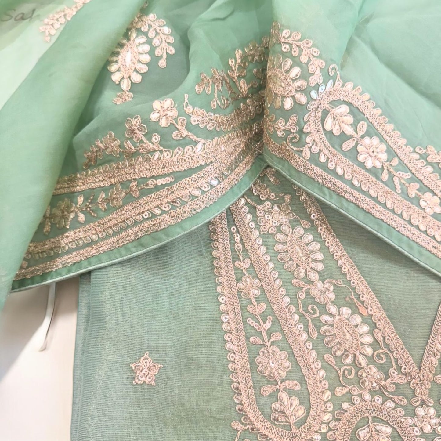 MAHARANI LUXURY Pure Tissue Banarasi CHANDERI SILK SUIT MCCH0016