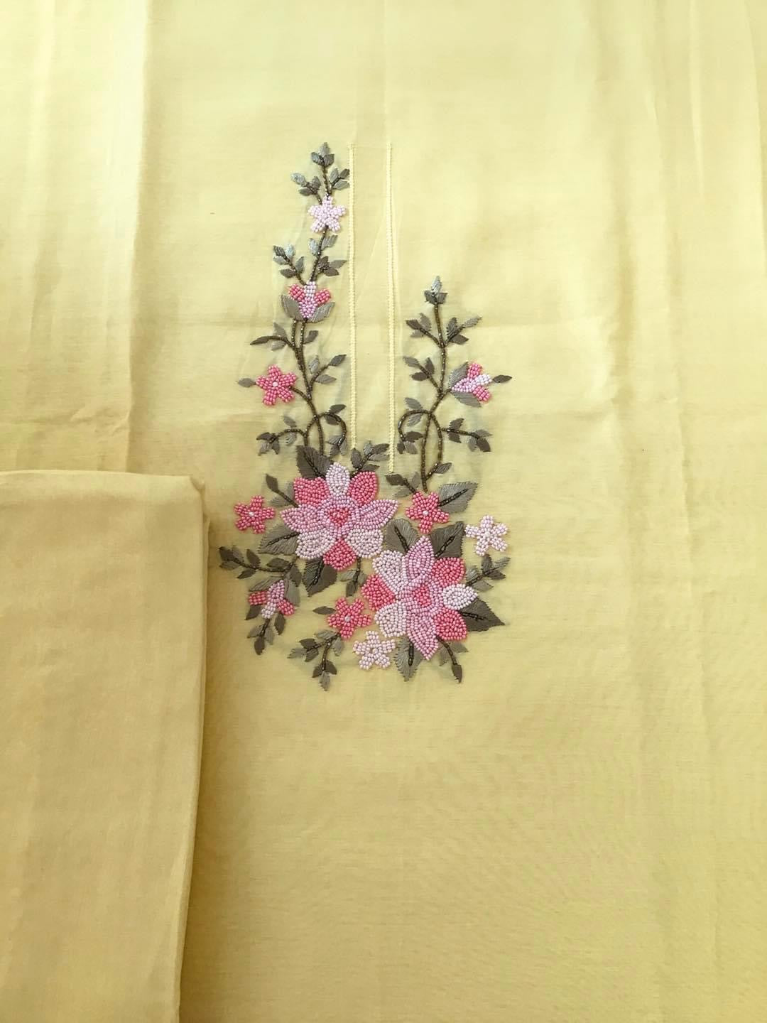 PURE CHANDERI SILK AND ORGANZA EDITS CHO008
