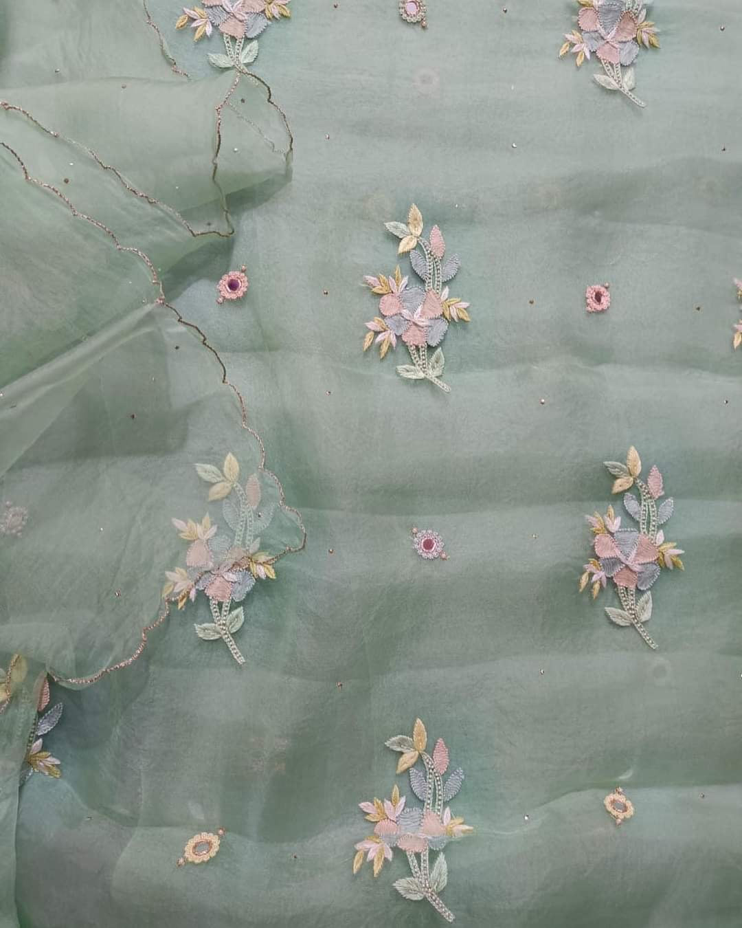 ATHARVA HERITAGE “NOOR” – Silk Organza Regalia Chikankari Elegance” Sheer00099