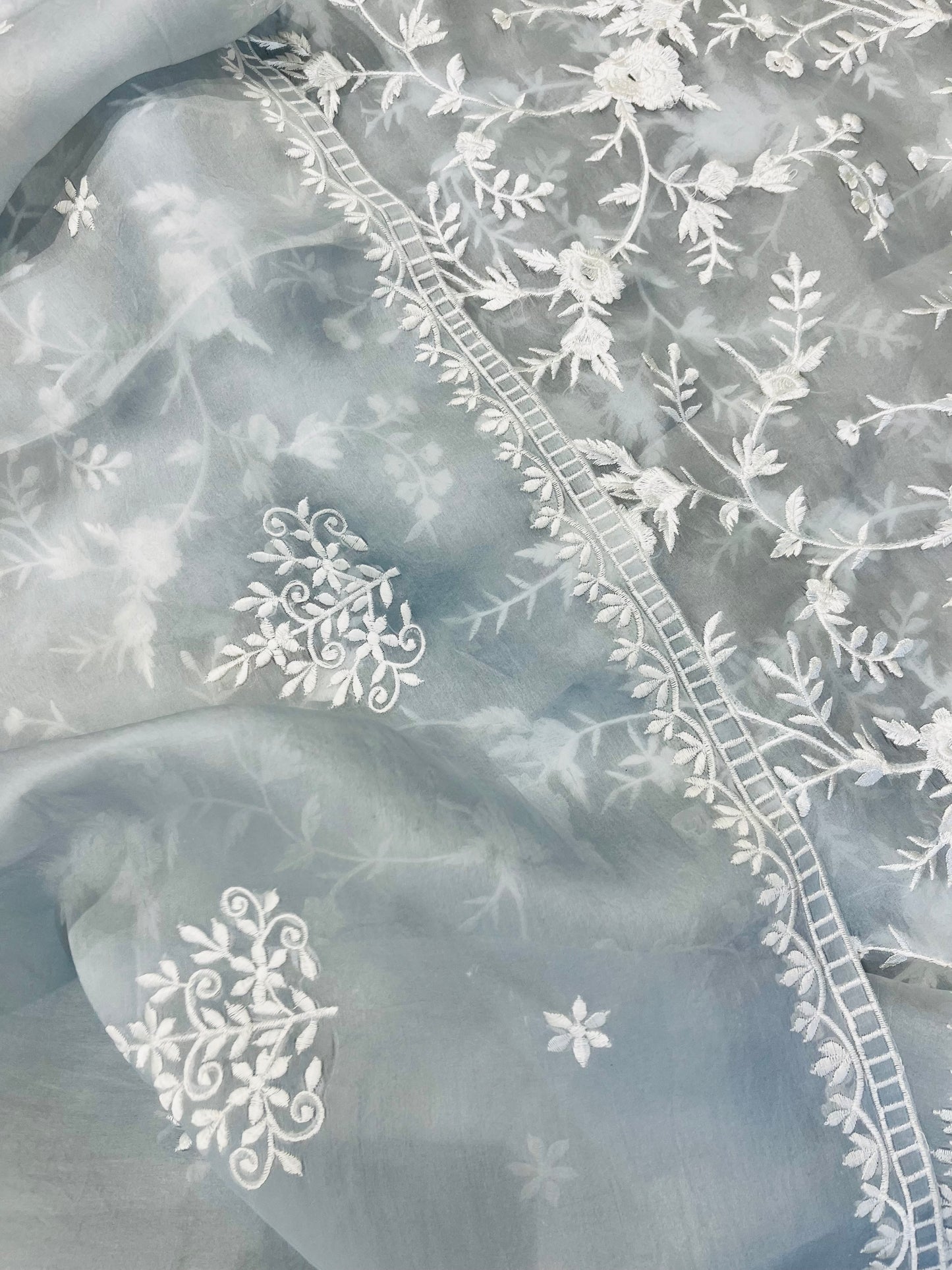 SHEER LUXURY PARSI GARA SUIT SHEER0099(D) Pastel Grey