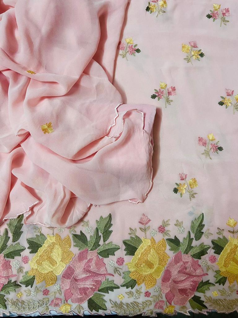 Atharva Heritage/ Georgette PARSI GARA SUIT GR0010